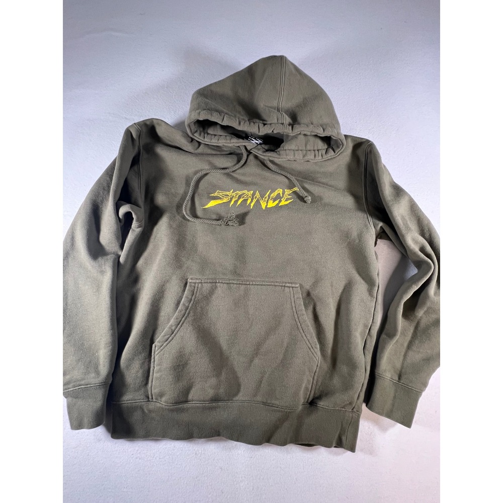 Stance The Pullover Hoodie Olive Green Graphic Reaper Skeleton Mens Medium